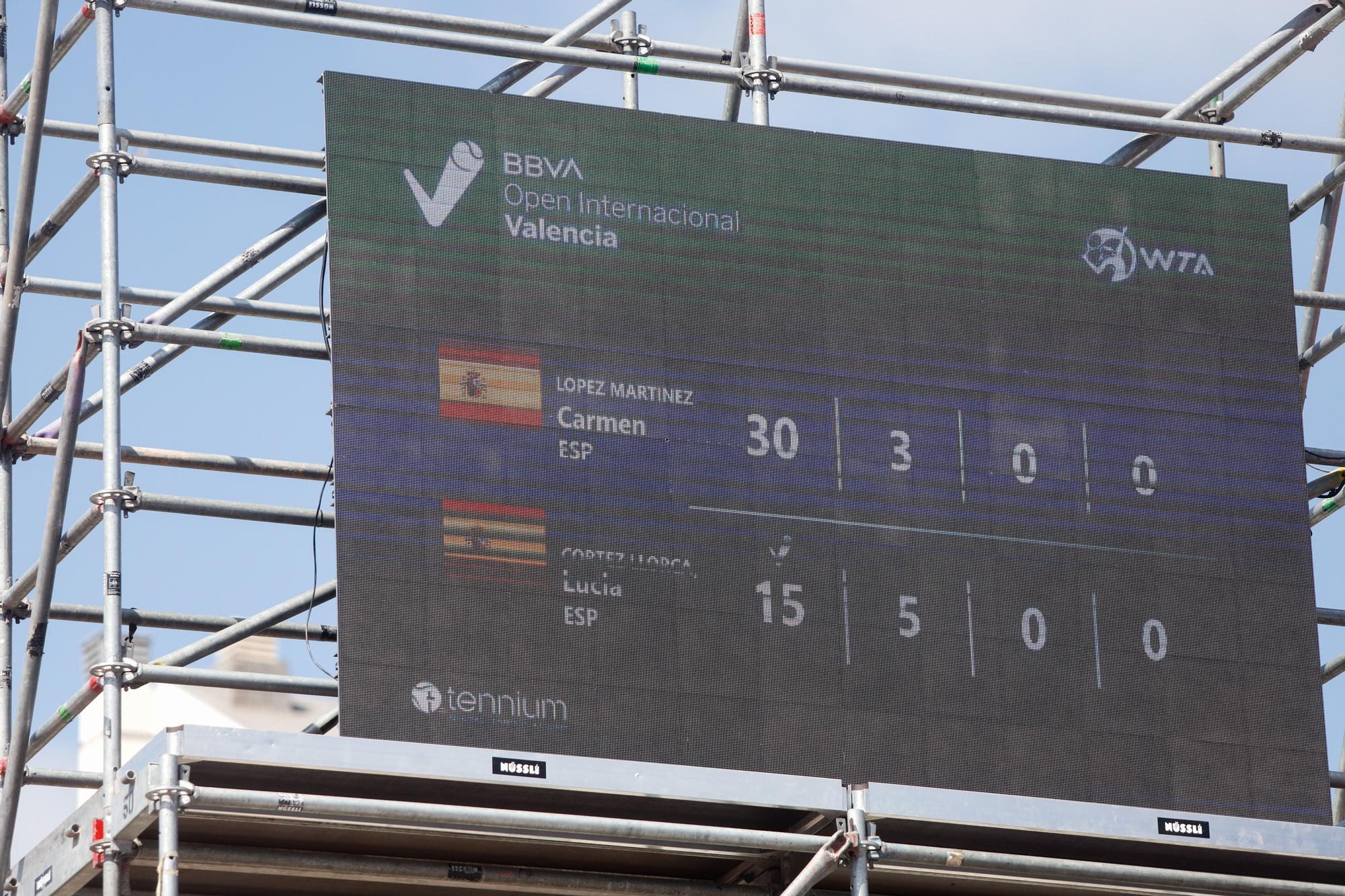 Primer partido del WTA BBVA Open Internacional de València