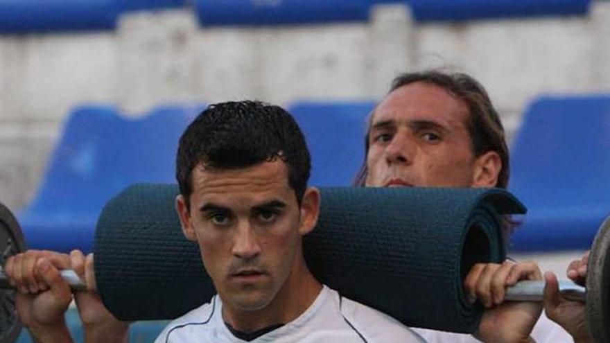 Linares, durante un entrenamiento