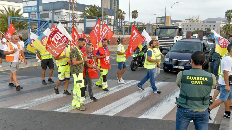 La primera jornada de la huelga de transporte no deja incidencias destacables en Las Palmas