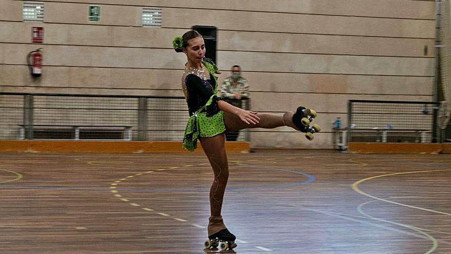 Momento de la prueba de una de las patinadoras.