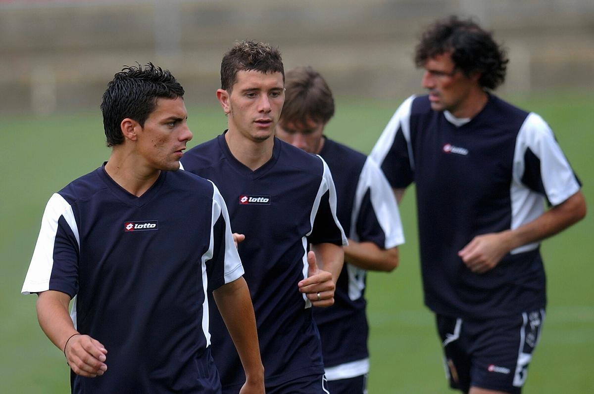 Piti, en un entranamiento con el Real Zaragoza.