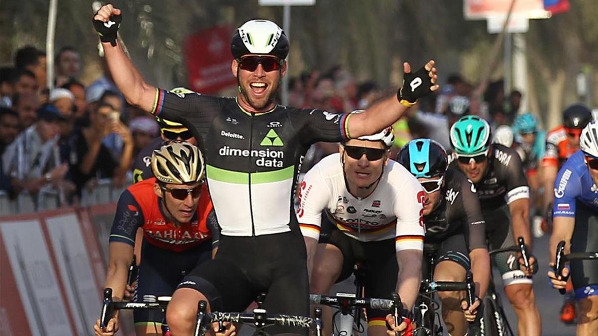 Mark Cavendish impuso su poderío al sprint en la primera etapa del Tour de Abu Dhabi