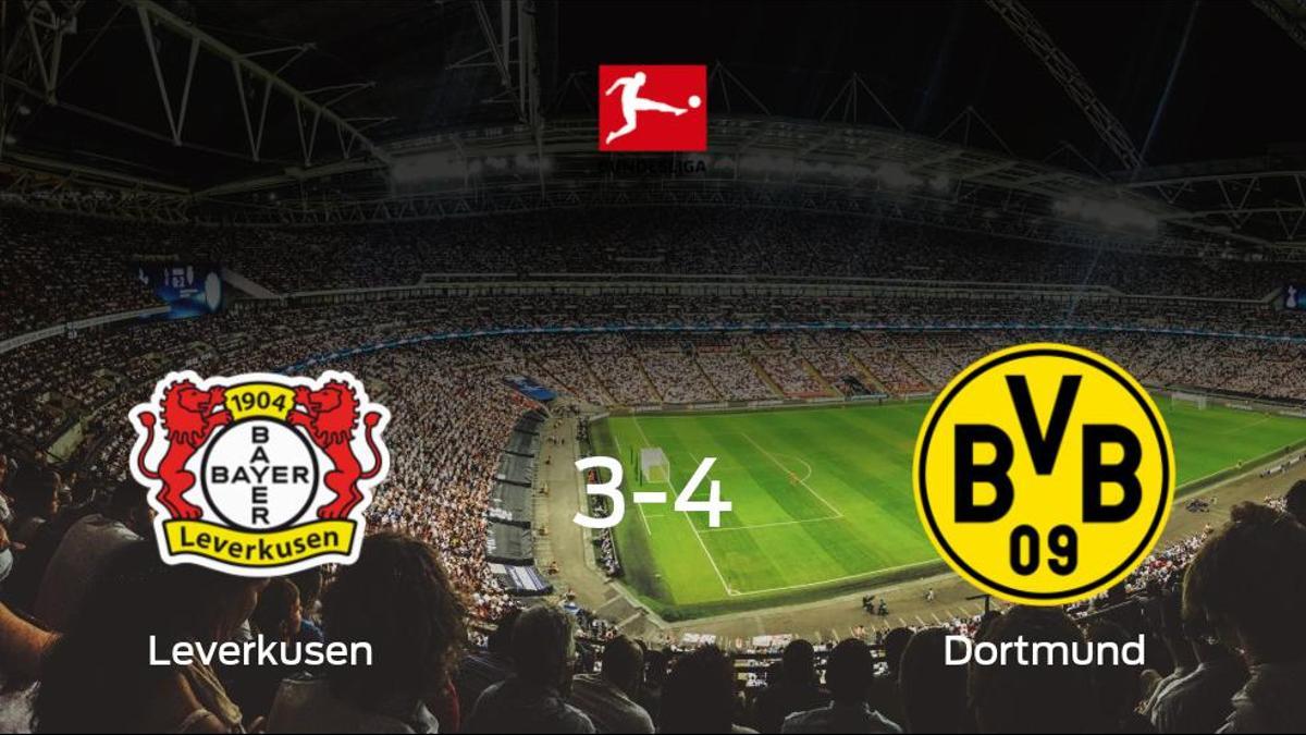El Borussia Dortmund suma tres puntos a su casillero frente al Bayer Leverkusen (3-4)