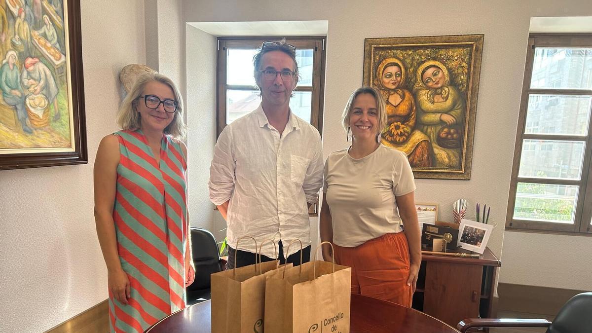 El director del Museo de Aquitania fue recibido en el Concello de Silleda.