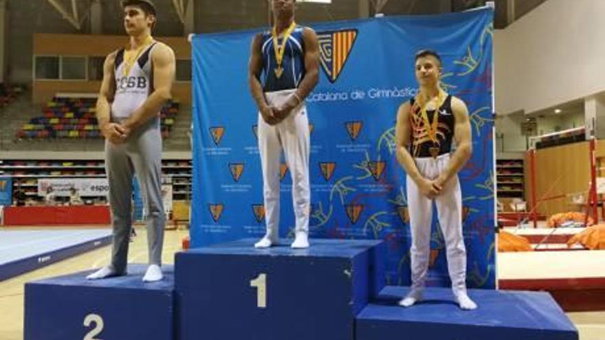 Thierno Boubacar (centre), campió de Catalunya en categoria absoluta