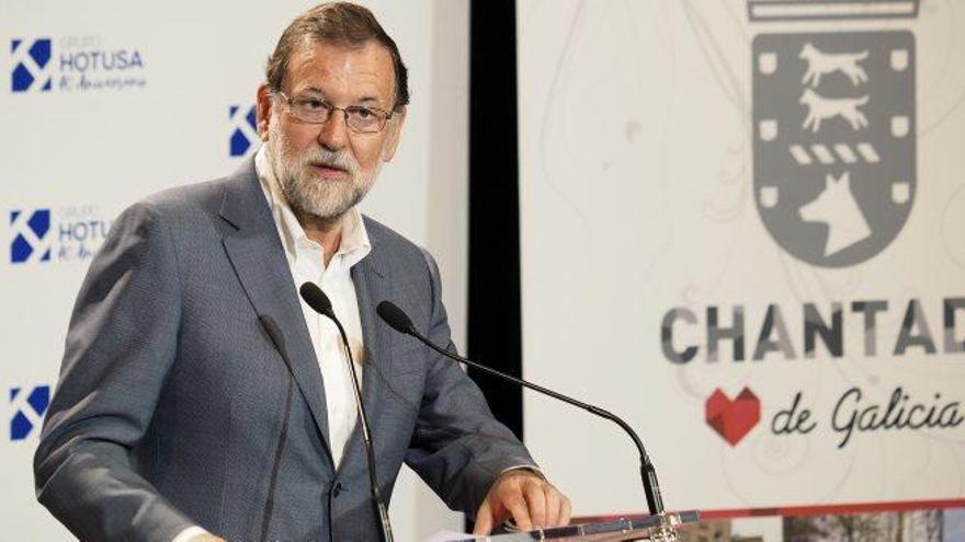 Rajoy durant els actes del 40è aniversari d&#039;Hotusa, a Chantada
