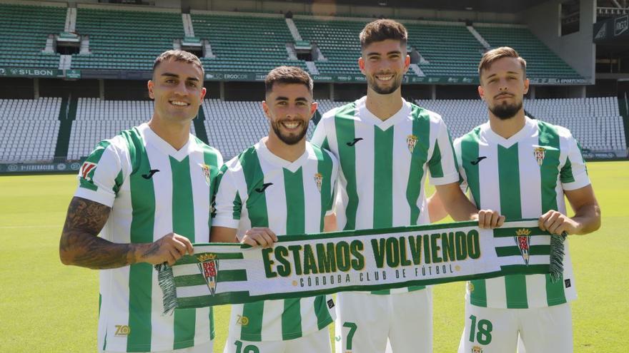 El Córdoba CF presenta a Theo Zidane, Genaro, Jacobo y Carlos Isaac