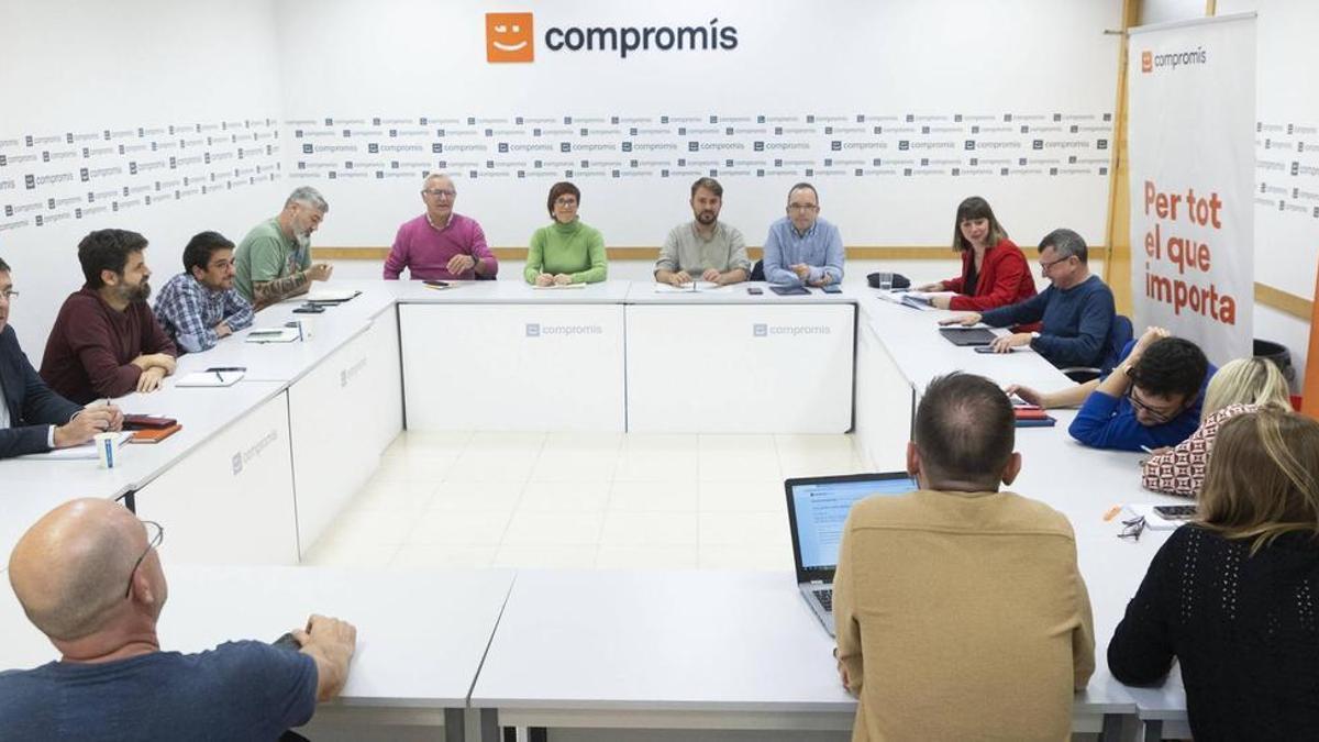 Ejecutiva de Compromís celebrada el pasado mes de noviembre.