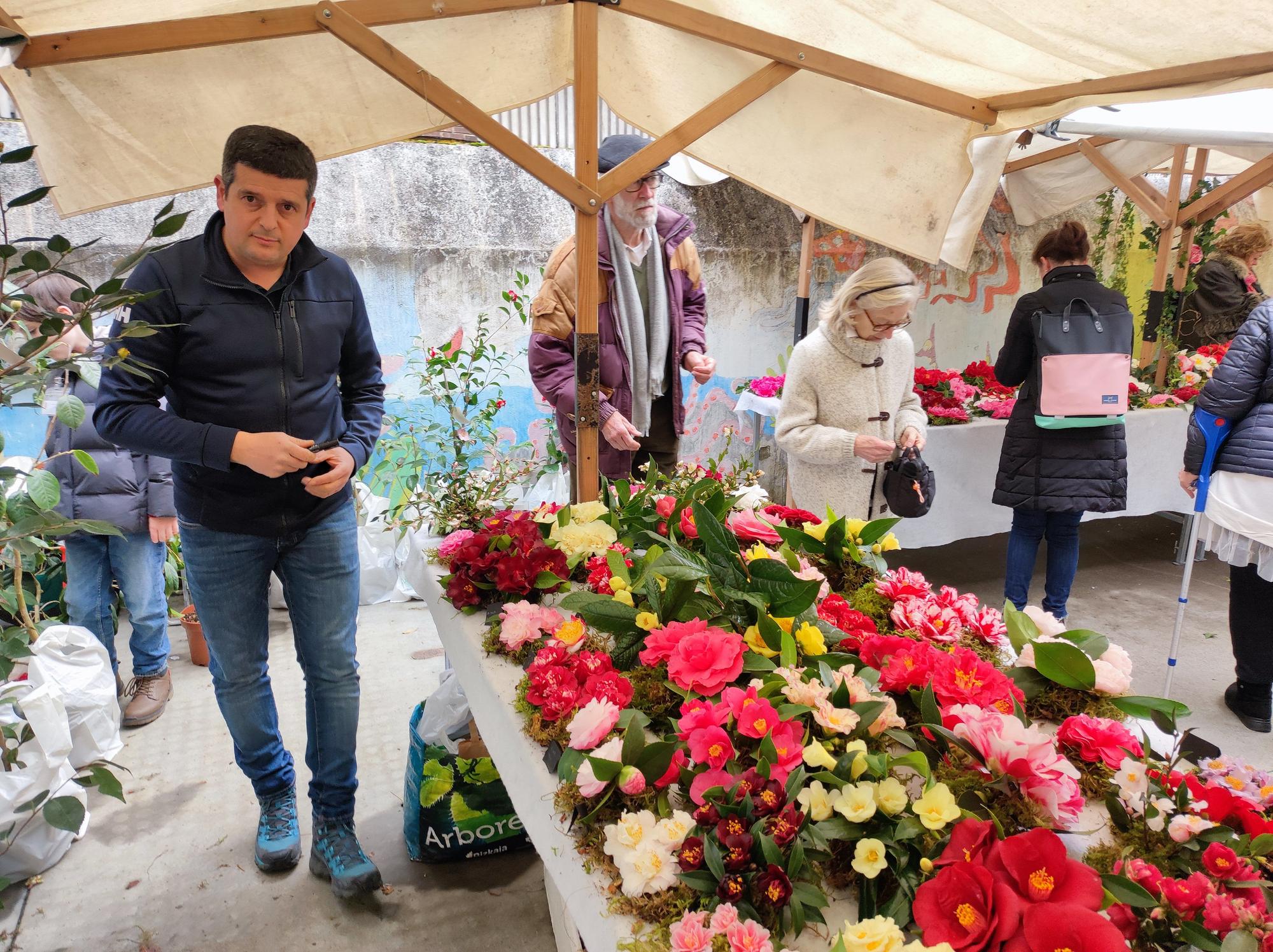 Las camelias llenan de color el colegio Padre Galo, de Luarca