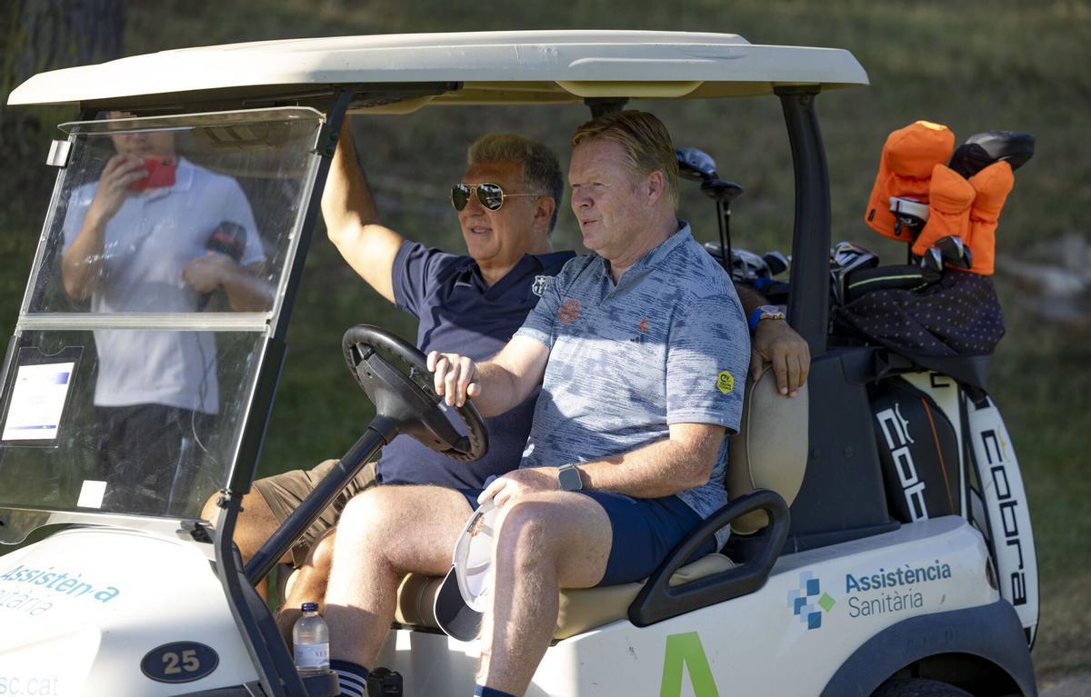 Koeman y Laporta, en la última edición de la Koeman Cup.