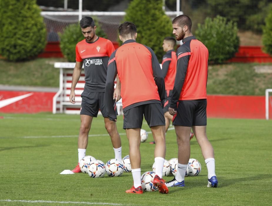 Entrenamiento del Sporting en Mareo.