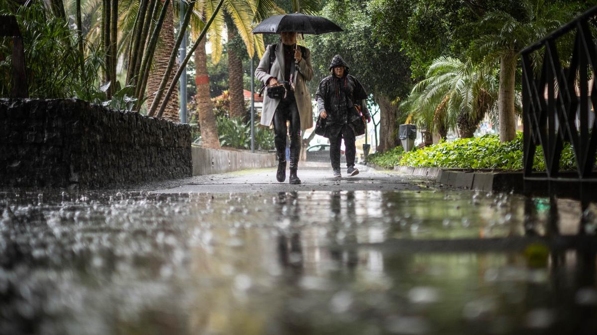 Día de lluvias en Tenerife