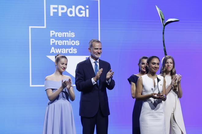 La Familia Real preside la ceremonia de entrega de los premios de la Fundación Princesa de Girona.