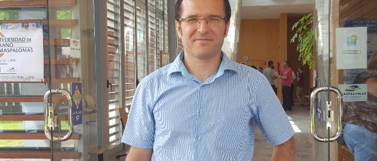 Javier Sánchez Medina, ayer en la Universidad de Verano.