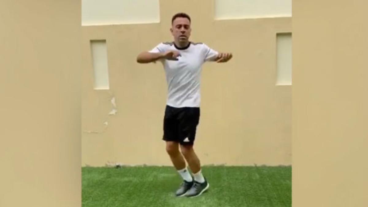 Xavi se muestra en plena forma desde Catar