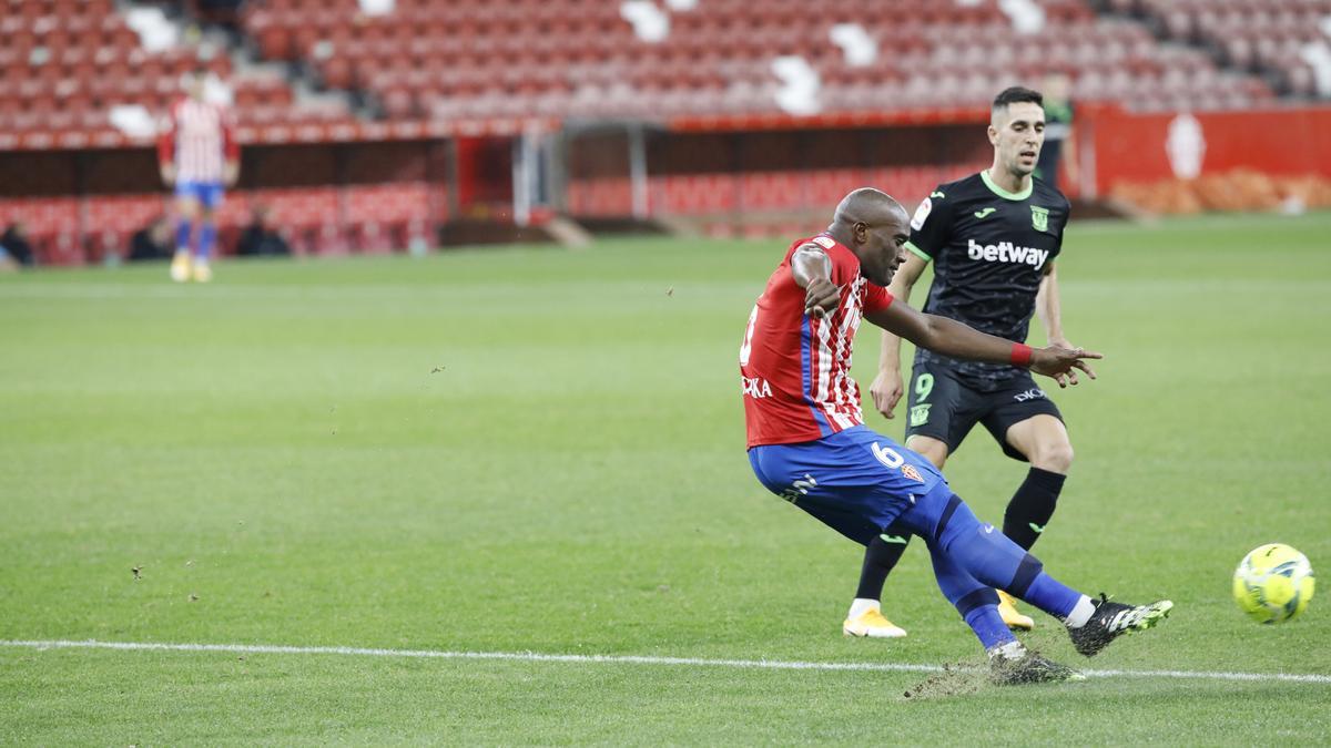 El partido entre el Sporting y el Leganés, en imágenes