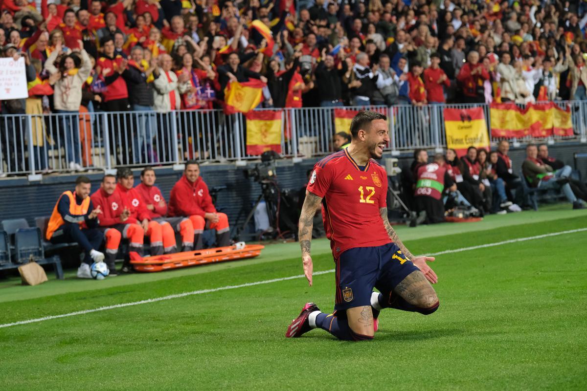 La Roja juega en Málaga contra Noruega, en imágenes