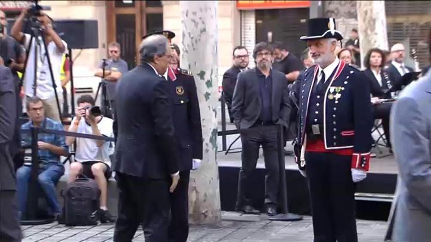 Comienzan los actos de la Diada con la ofrenda floral al monumento a Rafael Casanova