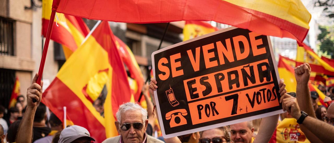 Manifestación contra la ley de amnistía en Santa Cruz de Tenerife