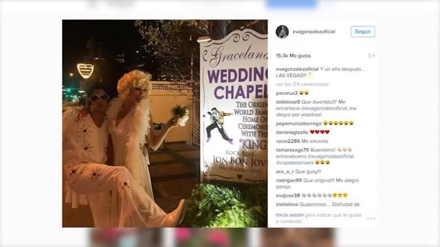 La divertida boda de Cayetano y Eva en Las Vegas