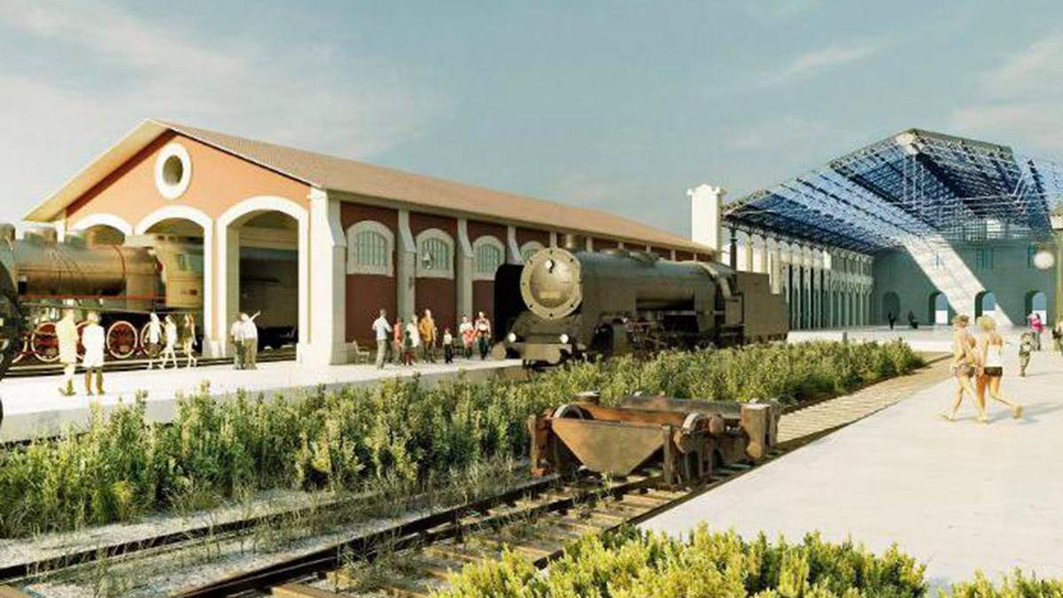 Recreación virtual de la futura subsede del Museo Nacional del Ferrocarril en Alicante