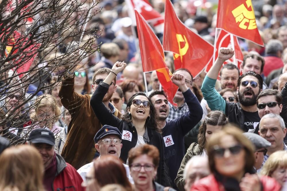 Protesta de pensionistas en Gijón