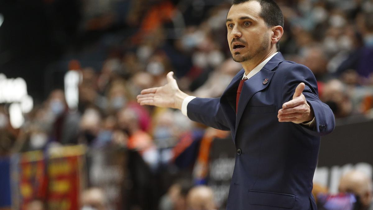 Aleix Durán, durante el partido en La Fonteta.