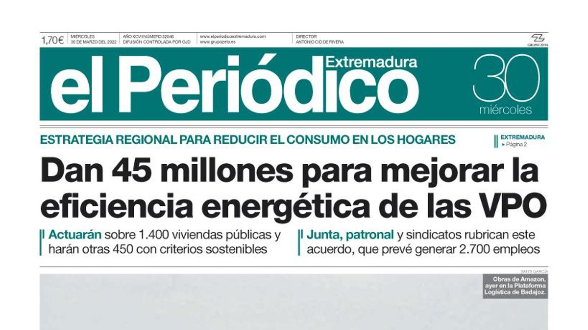 Consulta la portada correspondiente al día 30 de marzo del 2022