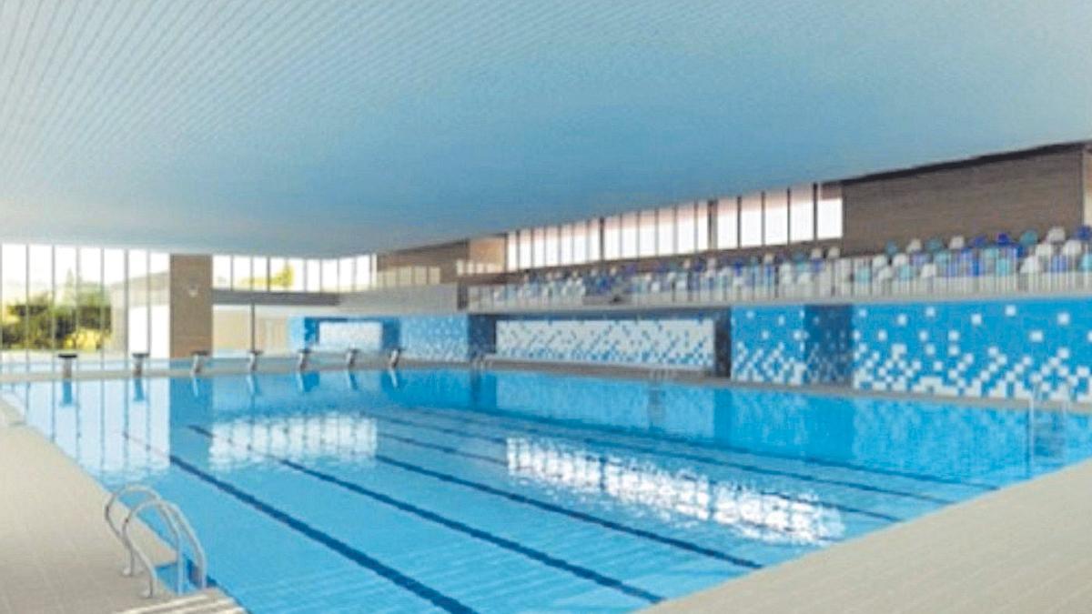 Recreación de la piscina proyectada en Los Planos.