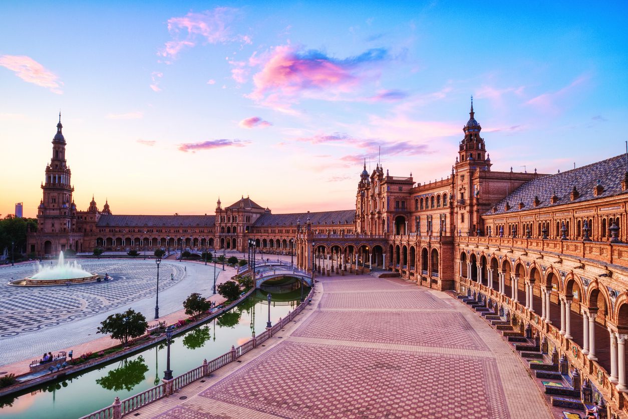 La plaza de España de Sevilla fue la construcción más importante de la Exposición Iberoamericana de 1929