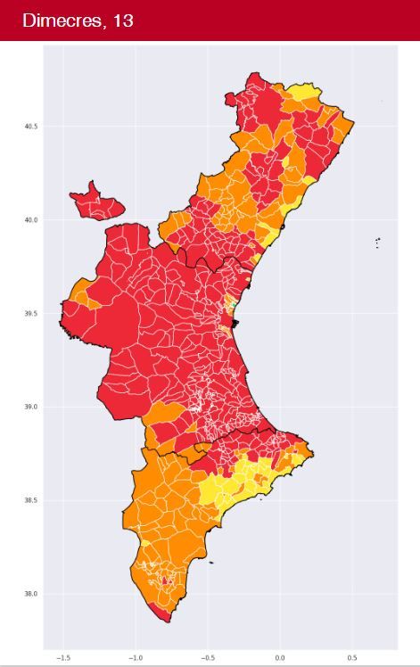 Alertas por altas temperaturas en la Comunidad Valenciana