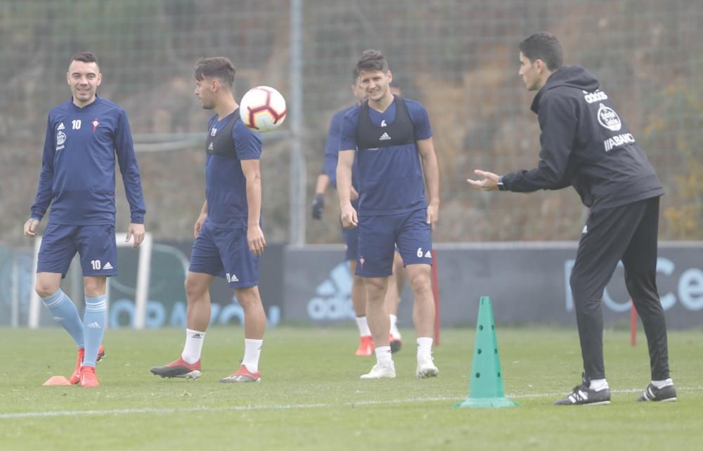 El Celta se ejercita en A Madroa pensando en el Espanyol