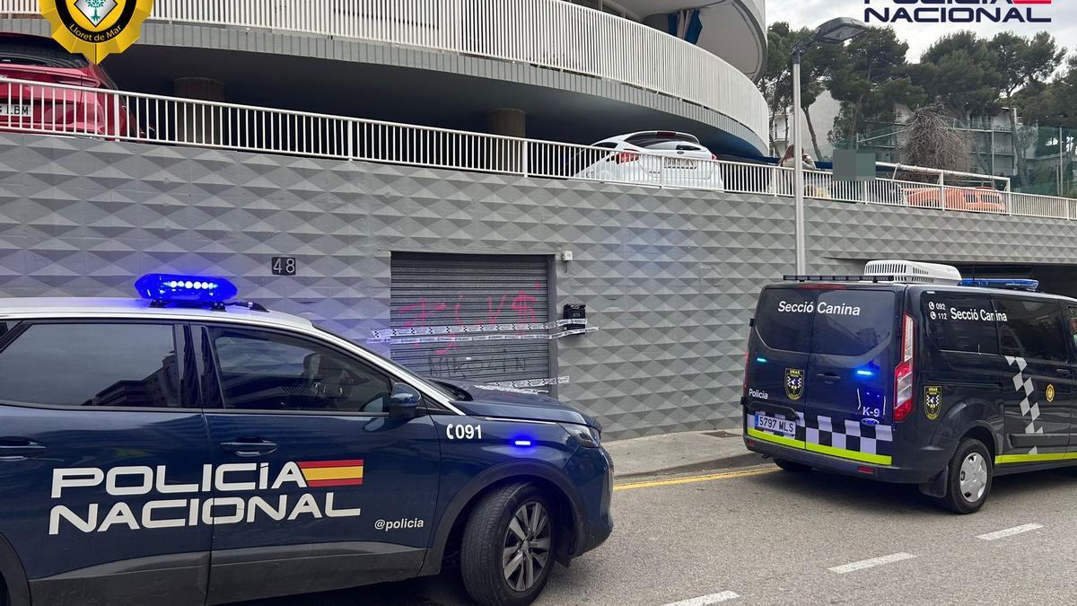 La droga se incautó en un aparcamiento de Lloret de Mar
