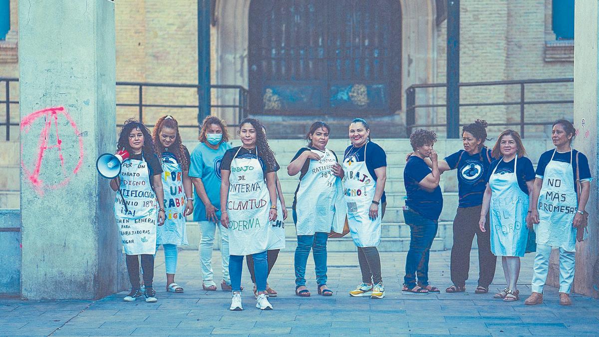 Miembros de la Asociación de Trabajadoras del Hogar y los Cuidados de Zaragoza