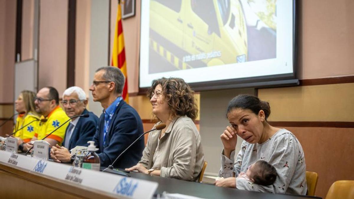 Imagen de la rueda de prensa este viernes en la Conselleria de Salut.