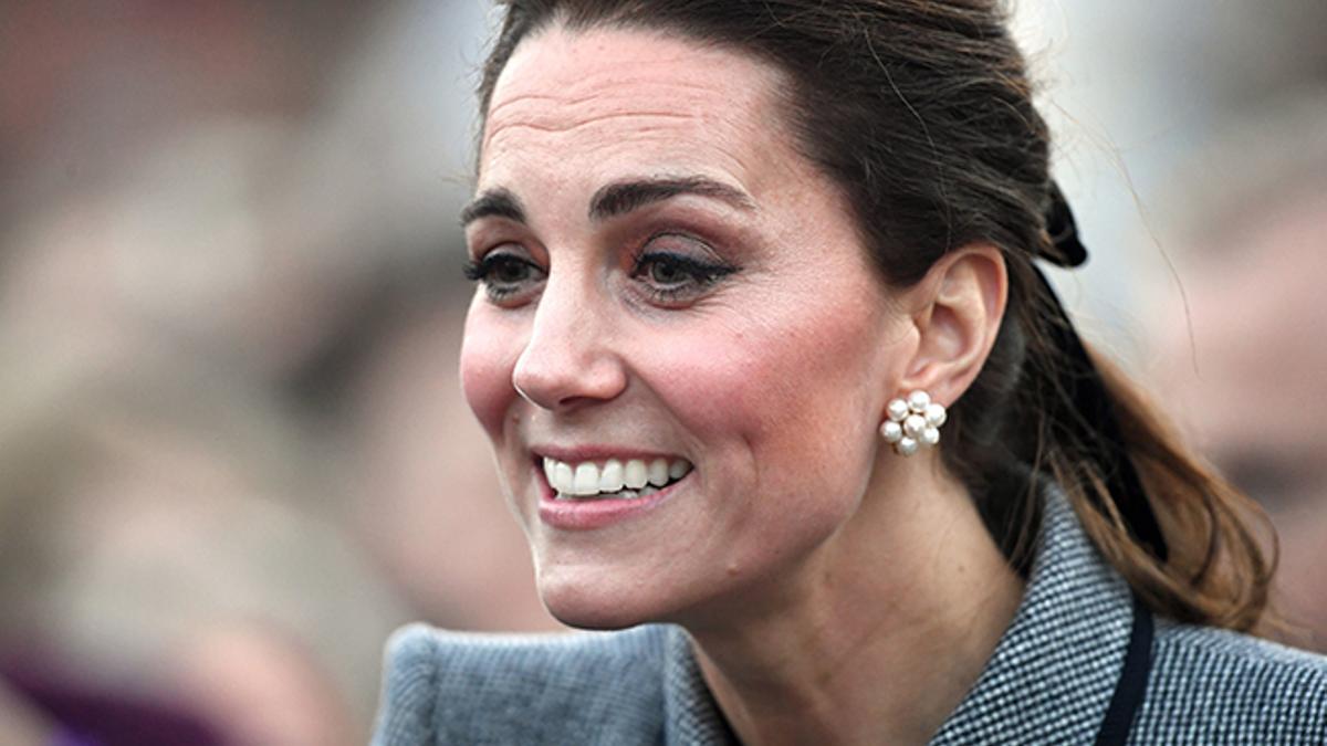 Kate Middleton durante un acto social en Leicester