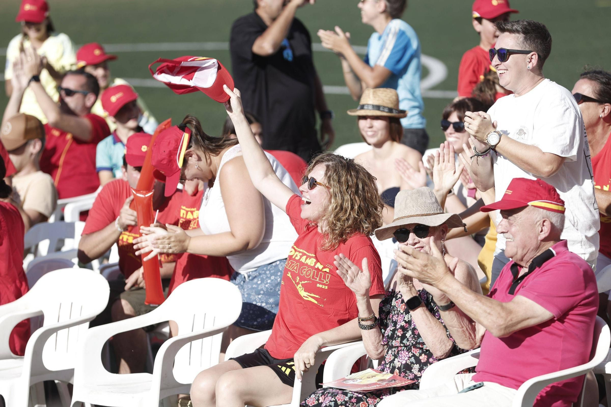 Apoyo a la selección española desde Pòrtol y Son Pardo