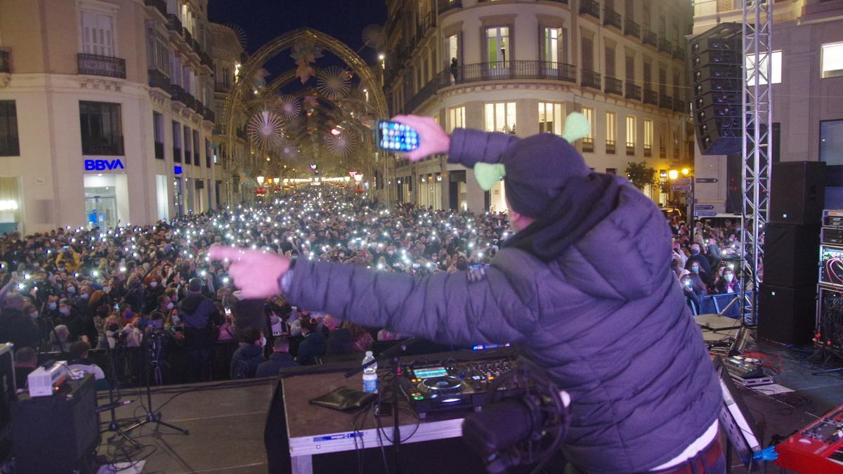 María Casado tras el encendido de las luces de Navidad.