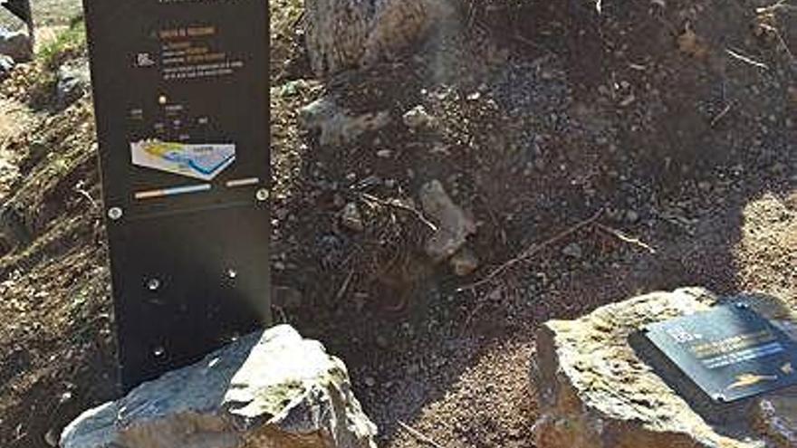 Roques amb plafons del nou itinerari geològic del parc a Vallcebre