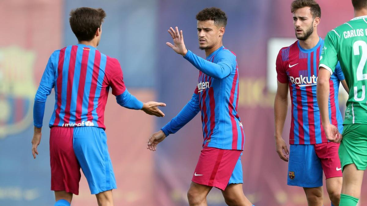 Coutinho marcó el segundo gol del Barça la UD Cornellá