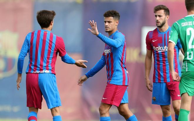 Coutinho, durante el partido contra el Cornellá