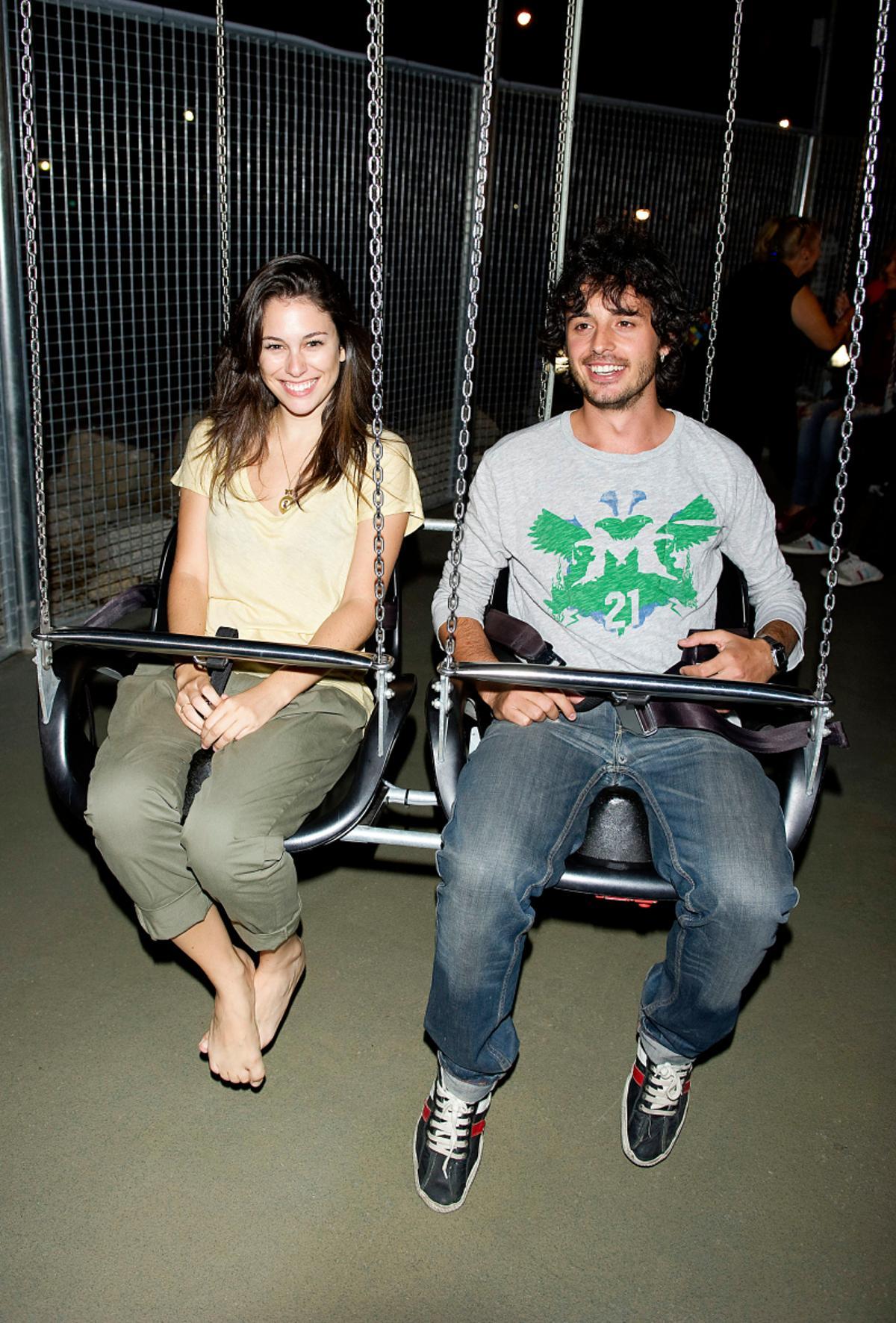 Javier Pereira y Blanca Suárez en el Parque de Atracciones