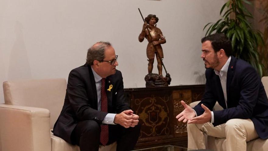 Garzón y Torra se han reunido en el Palacio de la Generalitat.