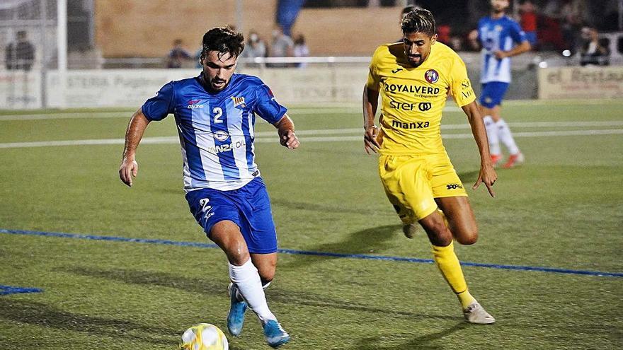 Una acció de l&#039;Olot-Figueres, en la final del Torneig de l&#039;Estany a Banyoles el setembre passat.