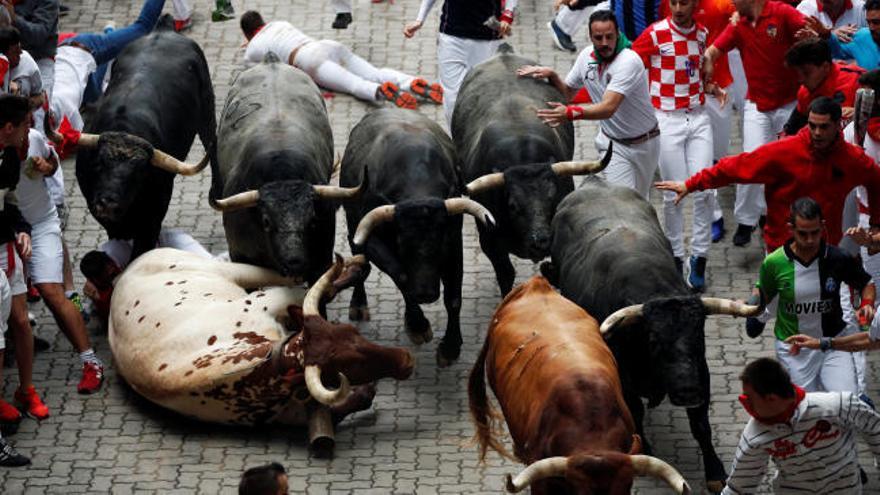 El octavo y último encierro de San Fermín deja al menos siete heridos