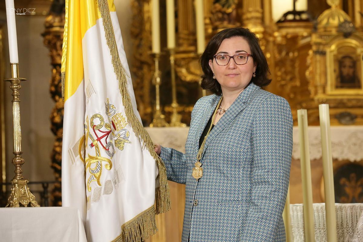 La hermana mayor Carmen Iborra en la Basílica de Santa María