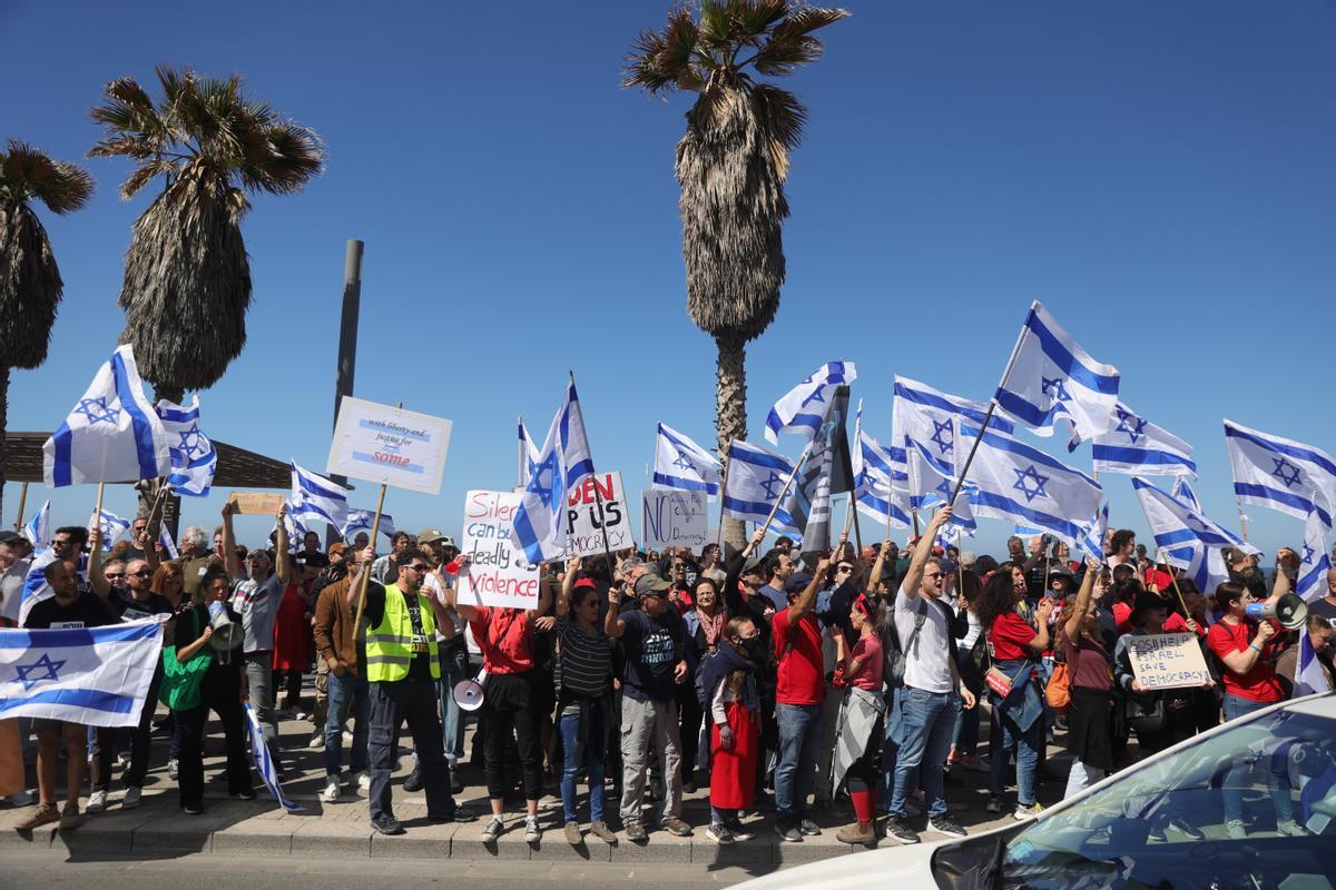 Protestas en Tel Aviv por la polémica reforma judicial del Gobierno de Netanyahu