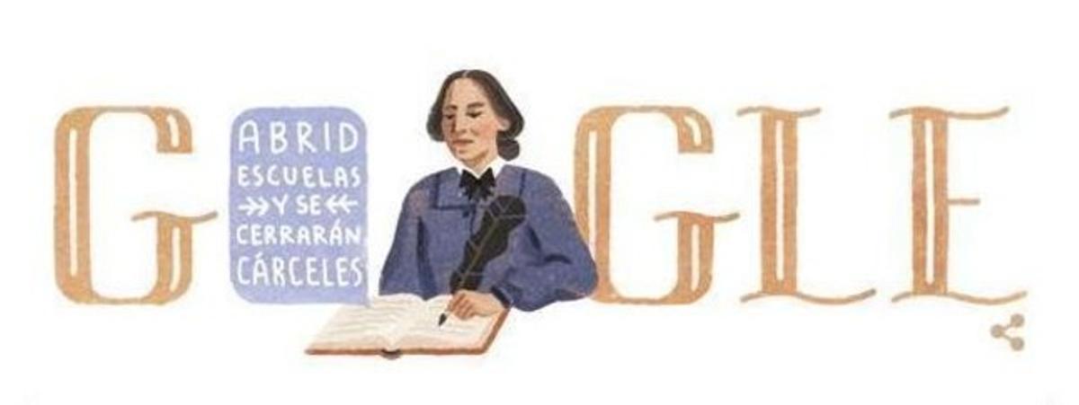 El 'doodle' de Google hemaneja a Concepcioón Arenal