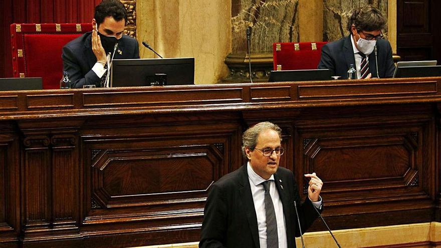 Torra i Torrent, en el ple de divendres passat al Parlament.