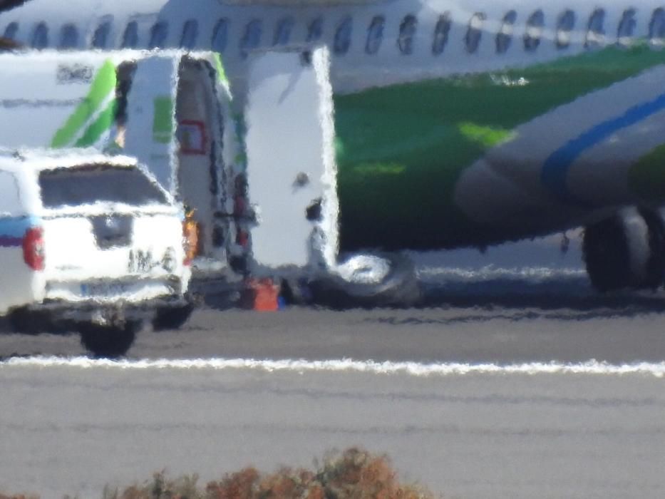 Detalles del avión del aterrizaje forzoso.